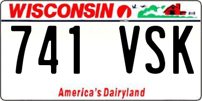 WI license plate 741VSK