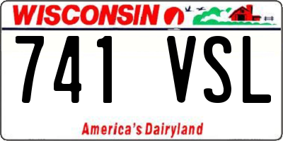 WI license plate 741VSL