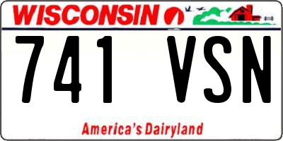 WI license plate 741VSN