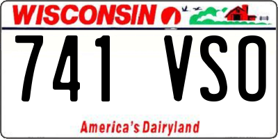 WI license plate 741VSO