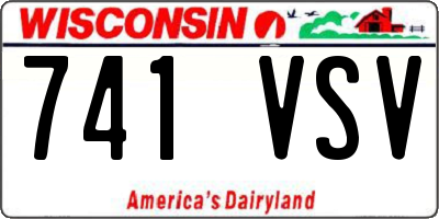 WI license plate 741VSV