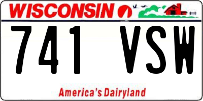 WI license plate 741VSW