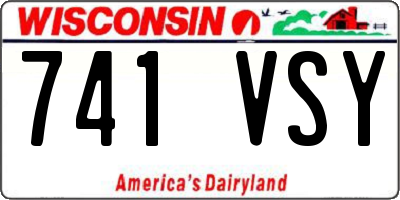 WI license plate 741VSY
