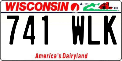 WI license plate 741WLK