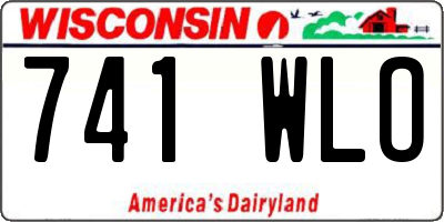 WI license plate 741WLO