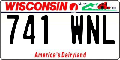 WI license plate 741WNL