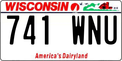 WI license plate 741WNU