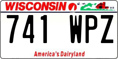 WI license plate 741WPZ