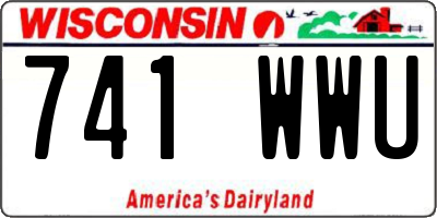WI license plate 741WWU
