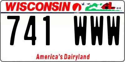 WI license plate 741WWW