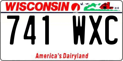 WI license plate 741WXC
