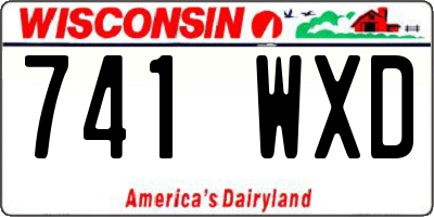 WI license plate 741WXD