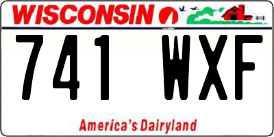 WI license plate 741WXF