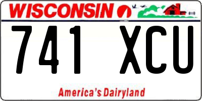 WI license plate 741XCU