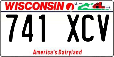WI license plate 741XCV