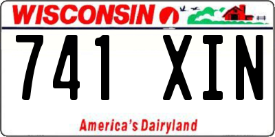WI license plate 741XIN