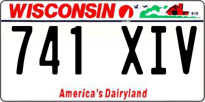 WI license plate 741XIV