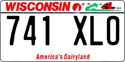 WI license plate 741XLO