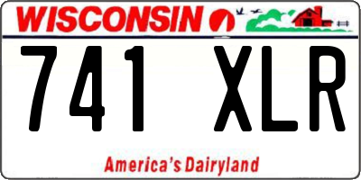 WI license plate 741XLR