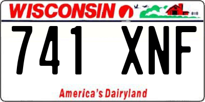 WI license plate 741XNF