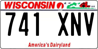 WI license plate 741XNV