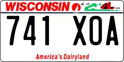 WI license plate 741XOA