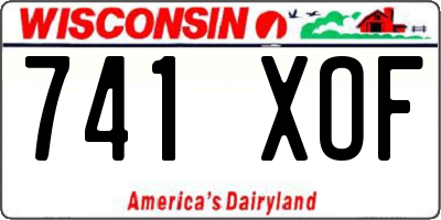WI license plate 741XOF