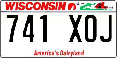 WI license plate 741XOJ