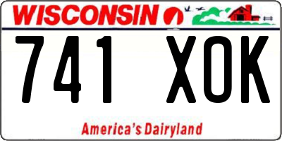 WI license plate 741XOK