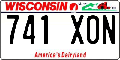 WI license plate 741XON