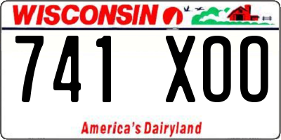 WI license plate 741XOO