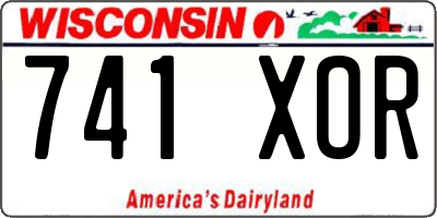WI license plate 741XOR