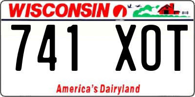 WI license plate 741XOT