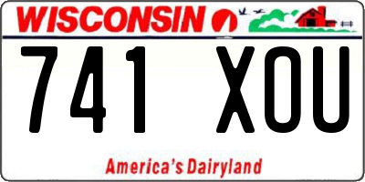 WI license plate 741XOU
