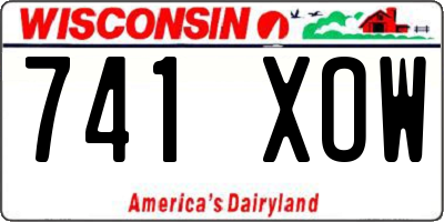 WI license plate 741XOW