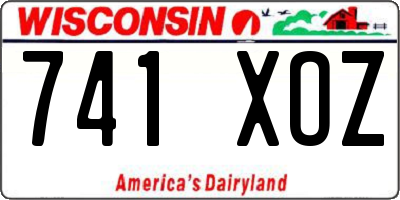WI license plate 741XOZ