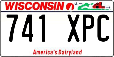 WI license plate 741XPC
