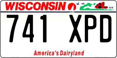 WI license plate 741XPD