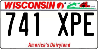 WI license plate 741XPE