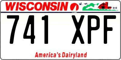 WI license plate 741XPF