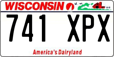WI license plate 741XPX