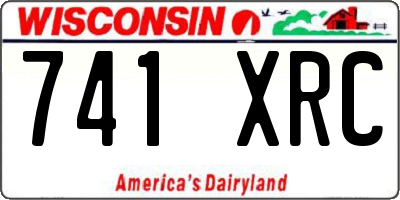 WI license plate 741XRC