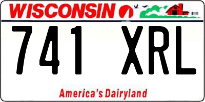 WI license plate 741XRL
