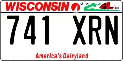 WI license plate 741XRN