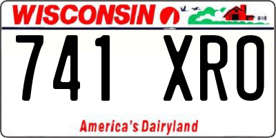 WI license plate 741XRO