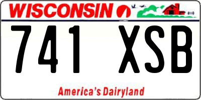 WI license plate 741XSB