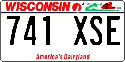 WI license plate 741XSE