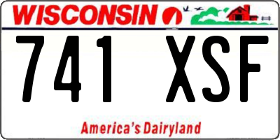 WI license plate 741XSF