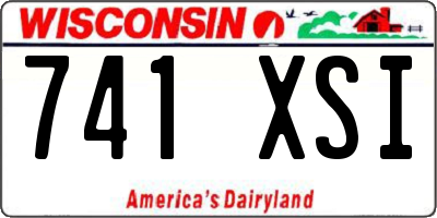 WI license plate 741XSI