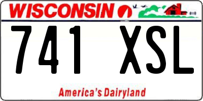 WI license plate 741XSL